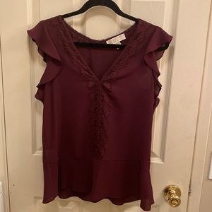 Michael Kors Chiffon Lace Top